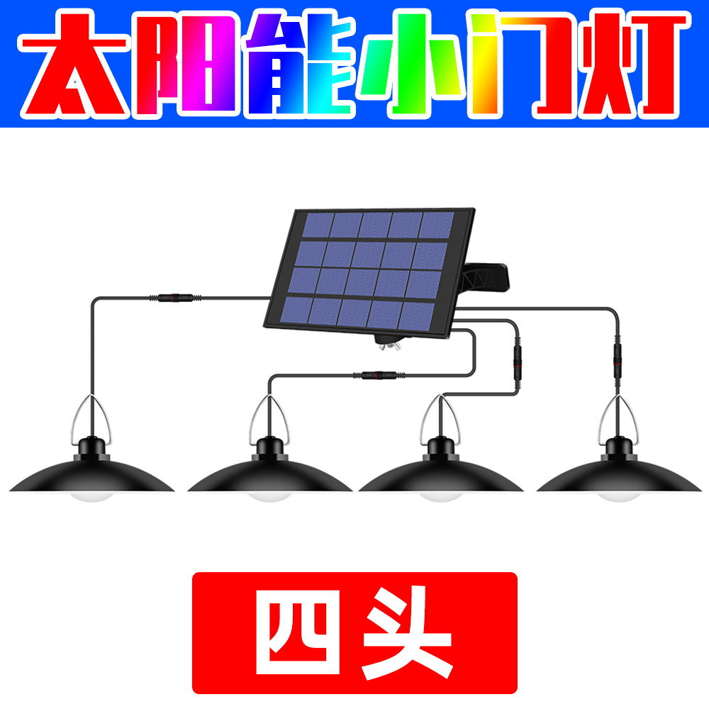 Qianrun Lighting Solar Light Outdoor Waterproof LED Garden Light Household Energy-saving Light Induction Chandelier One to Four