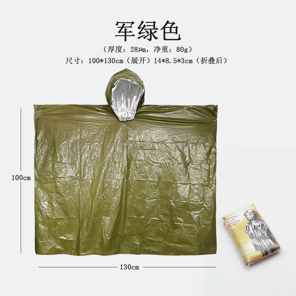 Outdoor Portable First Aid Raincoat Long Riding Thickened Reflective Windproof Emergency Hiking Multifunctional Wholesale