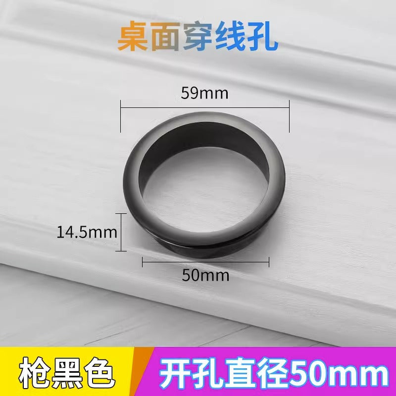 Computer Desktop Desk Threading Hole Cover Desk Face Hole Threading Wire Box Opening Hole Cover Round Decorative Ring
