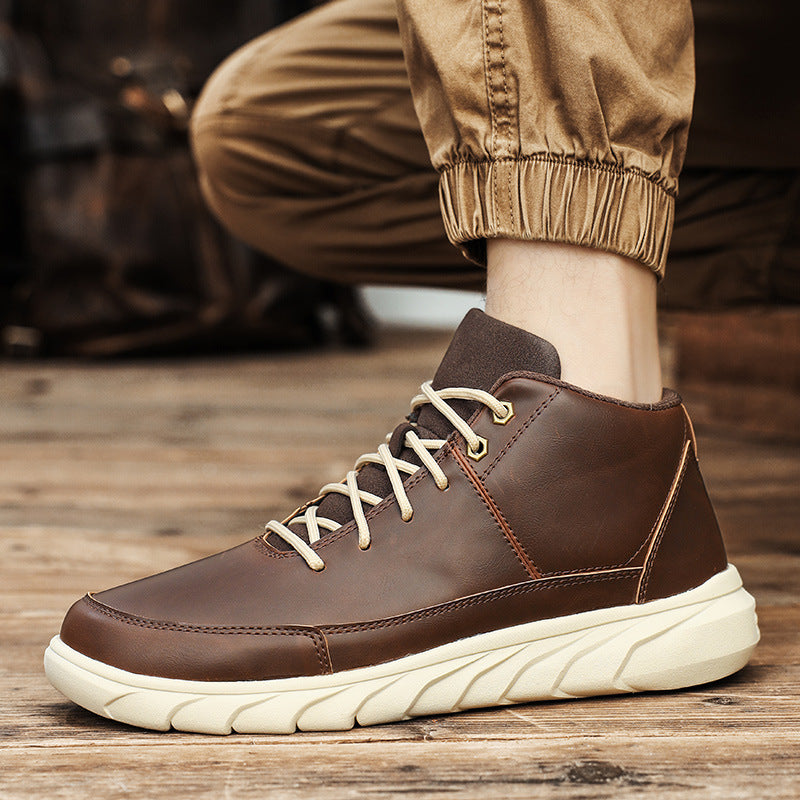 New foreign trade men's shoes retro sports big yellow boots shoes men's tooling shoes daily casual shoes outdoor hiking shoes