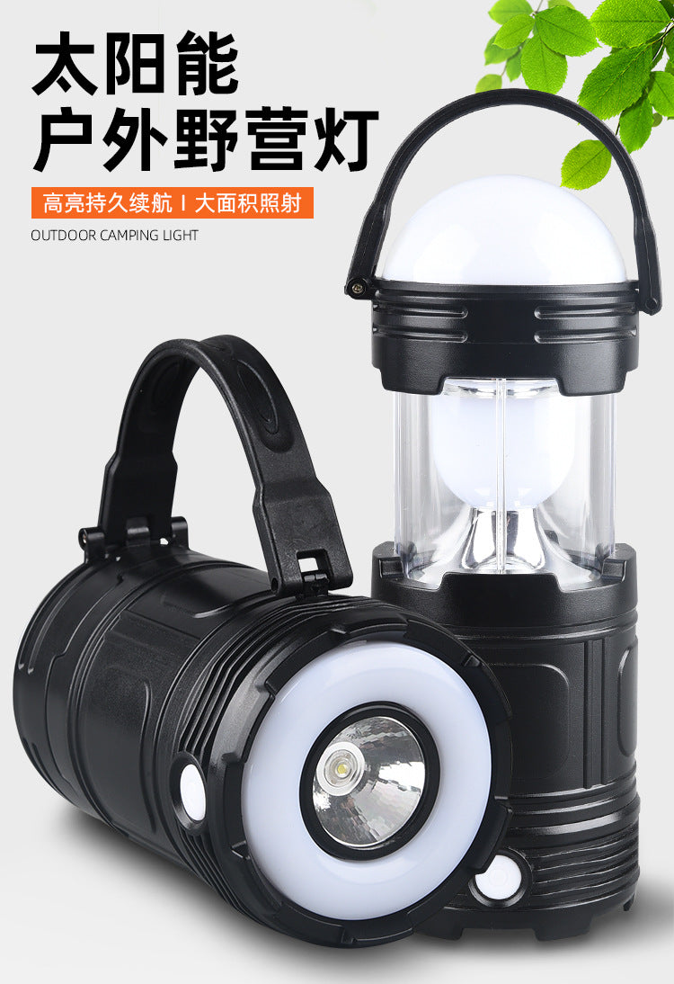 Amazon's new outdoor camping camping light strong light long battery life USB charging highlight portable camping light wholesale