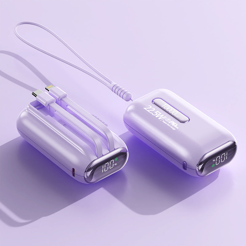 Gifts New model with its own cable 20,000 mAh large-capacity power bank super fast charging mobile phone outdoor mobile power supply