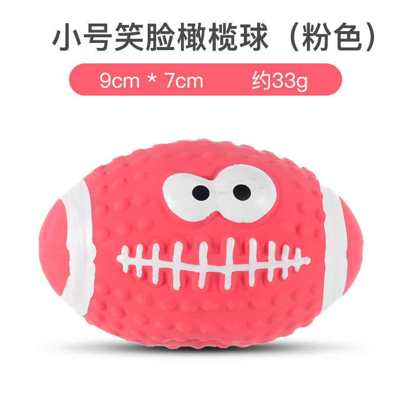 Wholesale Pet Latex Toys Filled Cotton Latex Rugby Football Volleyball Sound Dog Toys Pet Toys