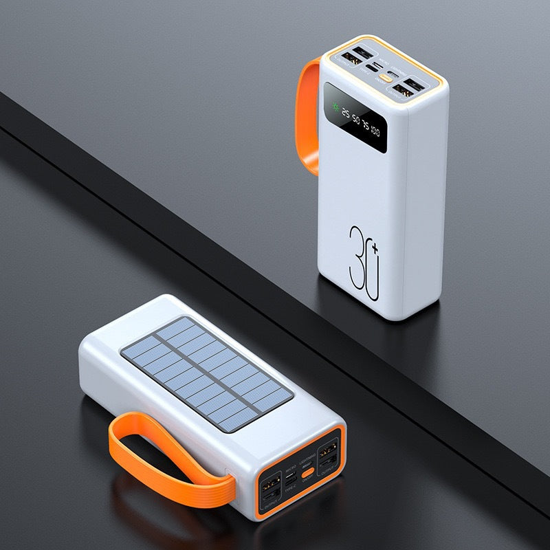 Solar outdoor camping 100,000 mAh large capacity power bank portable backup mobile power supply cross-border wholesale