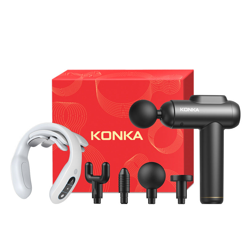 Konka fascia gun gift box set, cervical spine massager, neck protector gift, New Year's Day and Spring Festival business souvenir wholesale
