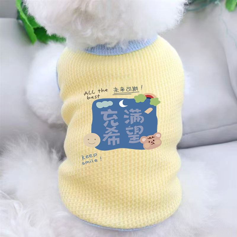Pet clothes Spring and Autumn thin sling vest dog clothes teddy bear kitten Yorkshire Schnauzer