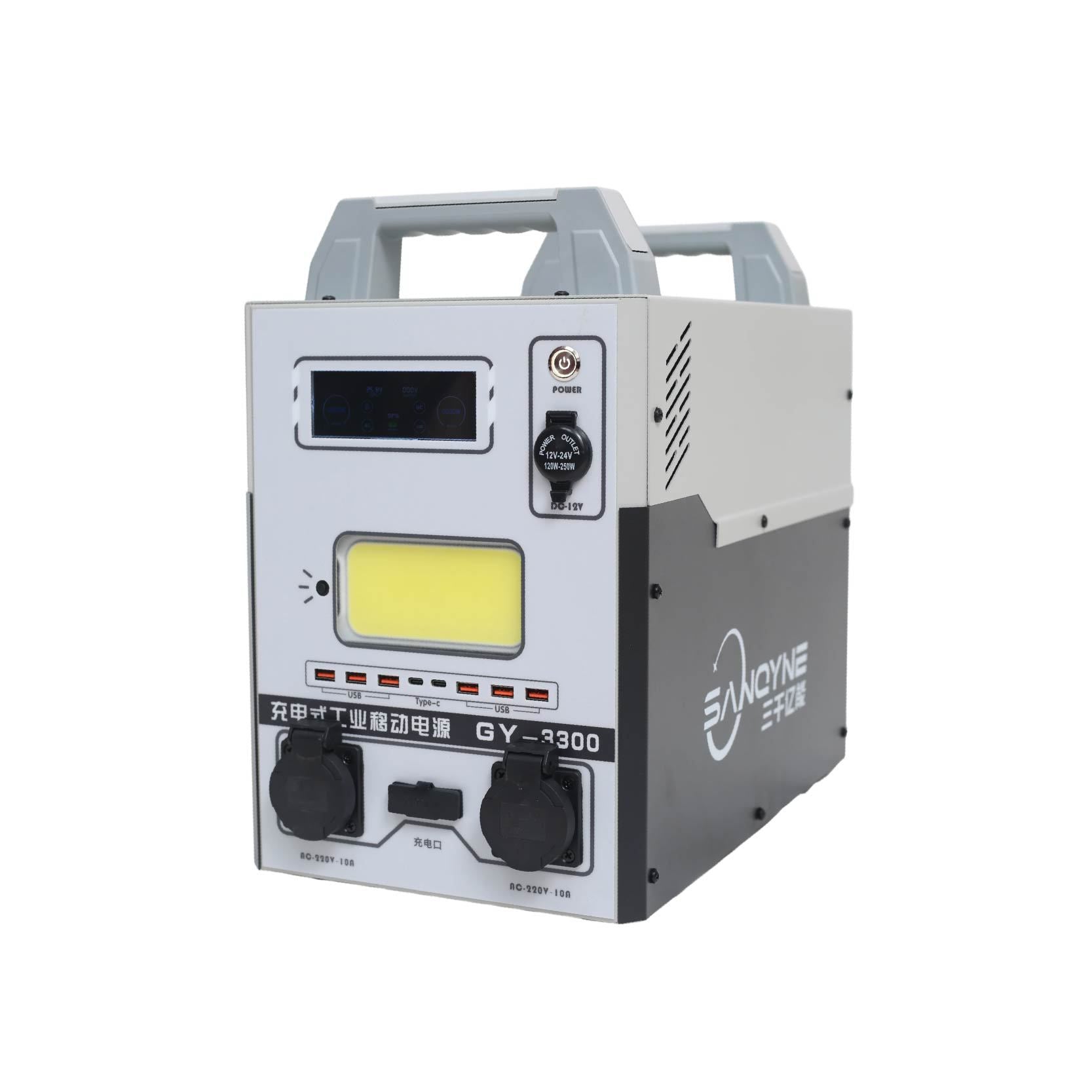 Outdoor mobile power supply 220V high power capacity emergency portable energy storage power supply for industrial site engineering