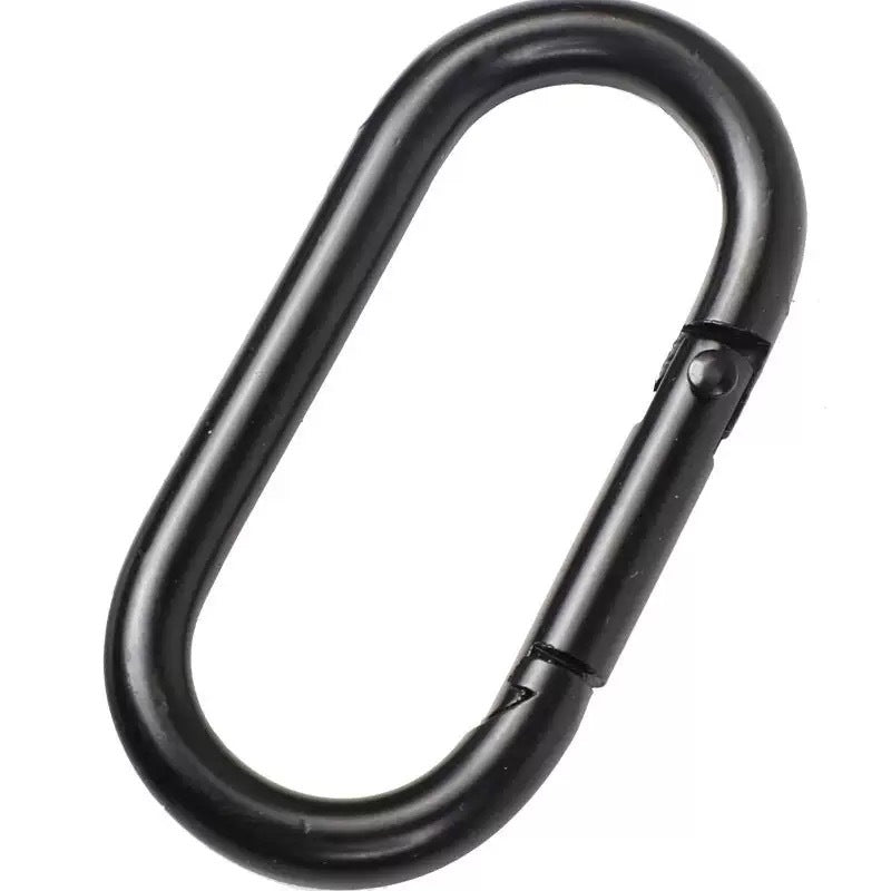 D形葫芦形全黑铝合金登山扣蓝牙耳机壳挂钩迷你钥匙扣饰品配件