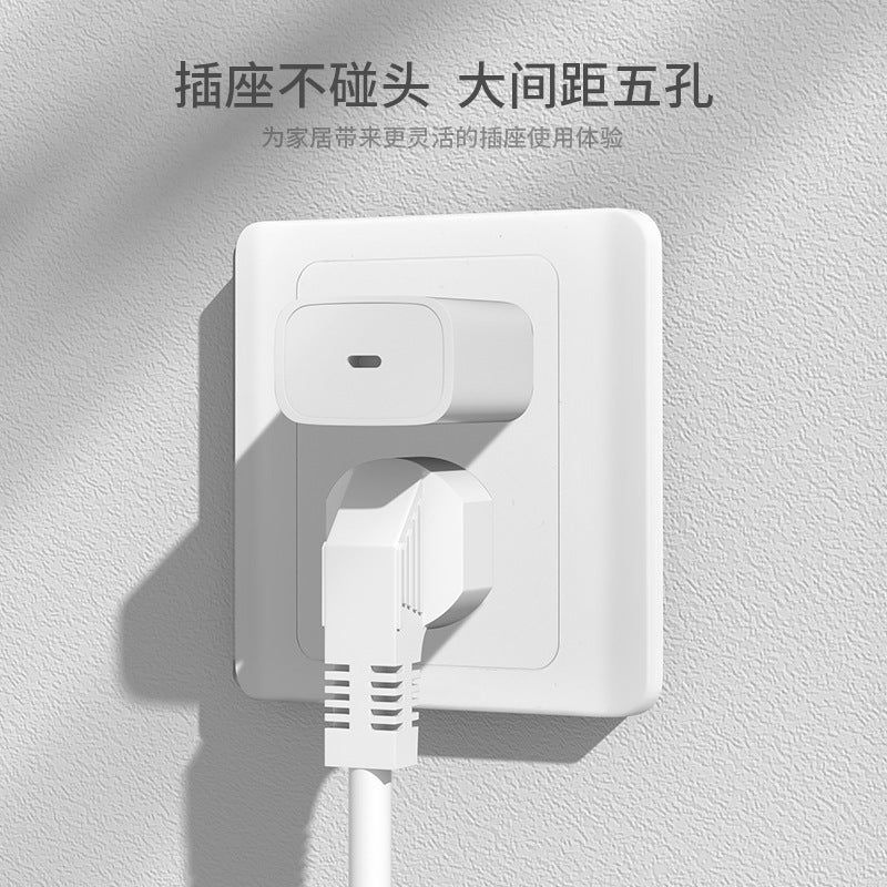 86 Concealed household plug, one open five-hole porous switch socket panel project classic vision white