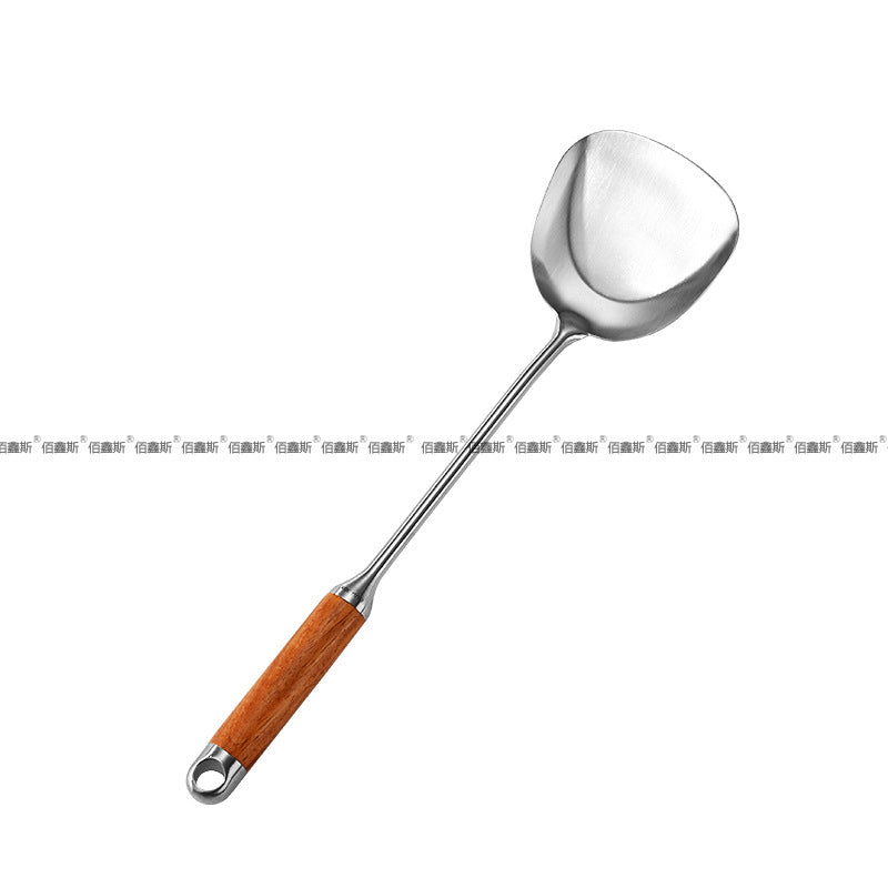 304 stainless steel pot, spatula, kitchenware, pear wooden handle, kitchenware set, spatula, colander, frying spatula, full set of cooking tools