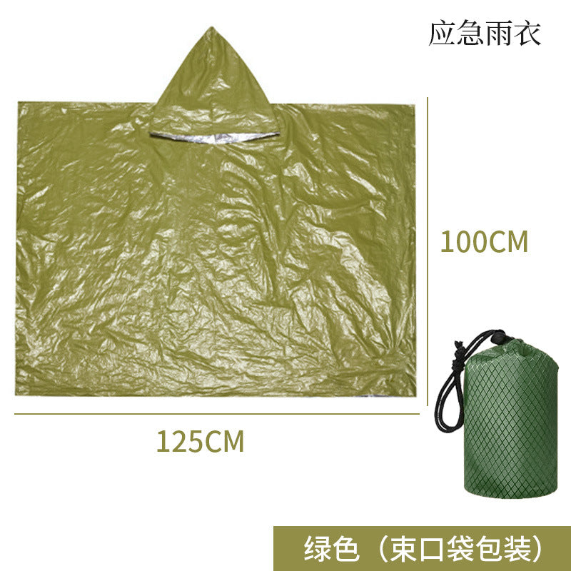Cross-border outdoor first aid sleeping bag raincoat survival clothing emergency blanket warm and cold camping outdoor hiking equipment poncho