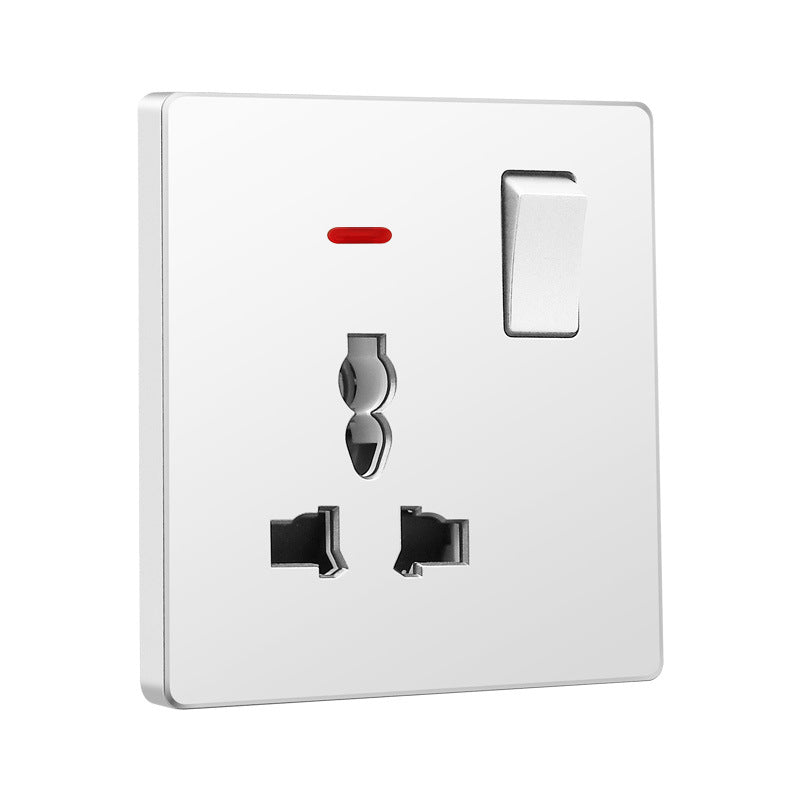 British standard switch socket British one-open 13A socket Multifunctional five-hole USB socket panel British standard European standard US standard