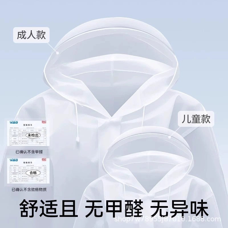 Adult disposable raincoat large brim raincoat outdoor mountaineering travel special eva raincoat long one-piece raincoat
