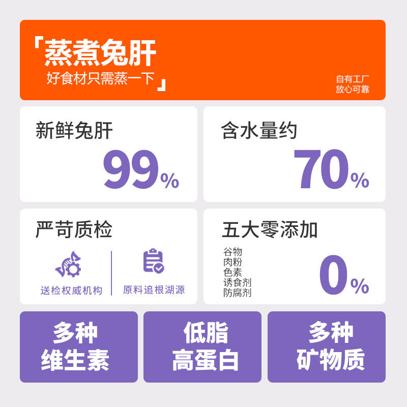 Cooked Rabbit Liver Cat Dog Snack Rabbit Liver Feeding Dog Feeding Cat Puppy Cat Pet Wet Food FCL Small Package