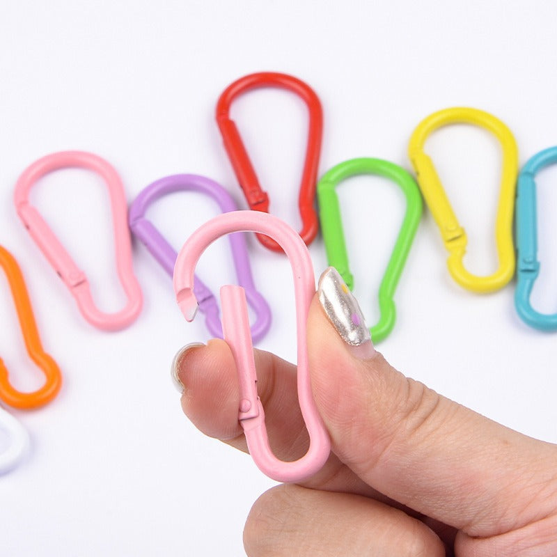 跨境厂家批发彩色烤漆葫芦形登山扣铝合金饰品配件水瓶钥匙创意快