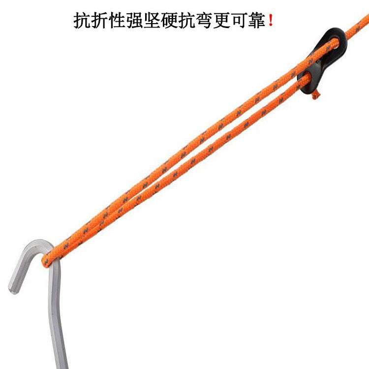 Outdoor camping tent bold accessories extended floor nails canopy aluminum alloy question mark camping beach fixed windproof