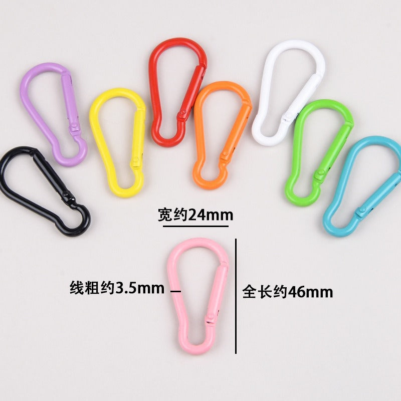 跨境厂家批发彩色烤漆葫芦形登山扣铝合金饰品配件水瓶钥匙创意快