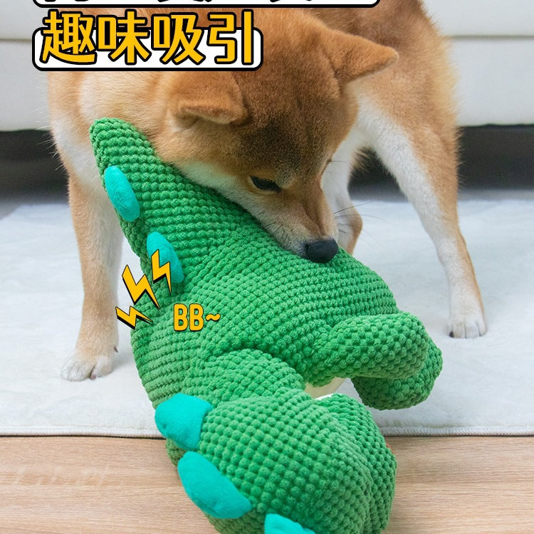 Dog toys accompany to relieve boredom, dinosaur vocalization and bite resistance, teddy than bear, small dog supplies, puppies grinding teeth consumes physical strength
