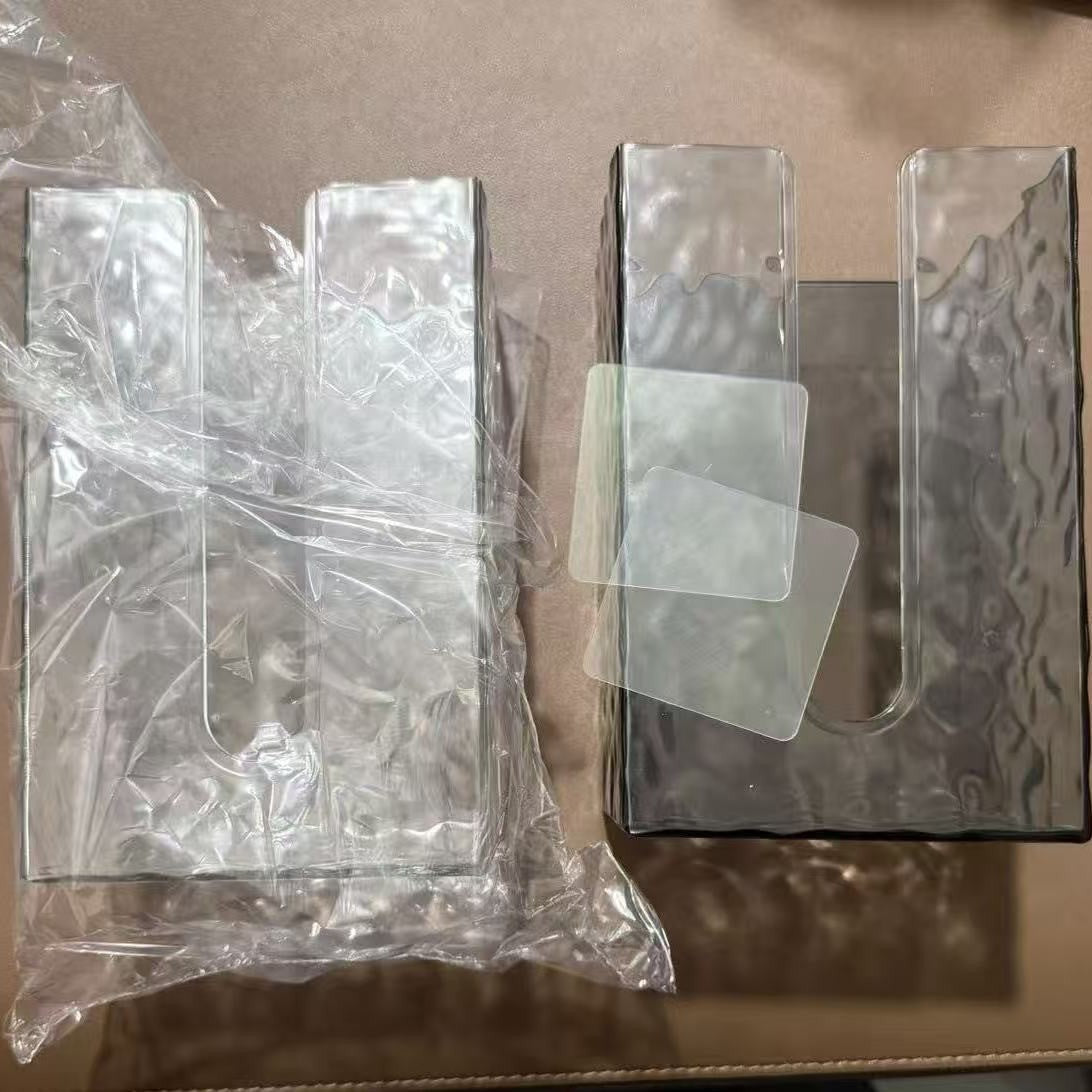 Glacier pattern face towel tissue box, wall-mounted household storage box, light luxury bathroom kitchen pumping carton