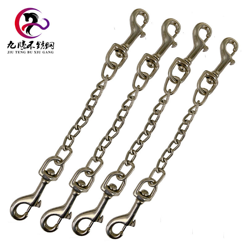 Manufacturer Stainless Steel Pet Chain Hook Traction Rope Single Head Hook Lock Luggage Accessories