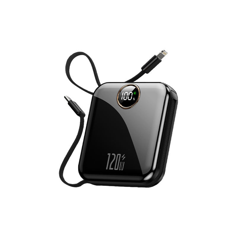 3C certification can be on the plane Mini portable 120W power bank 20000M with its own cable Super fast charging 10,000 mAh