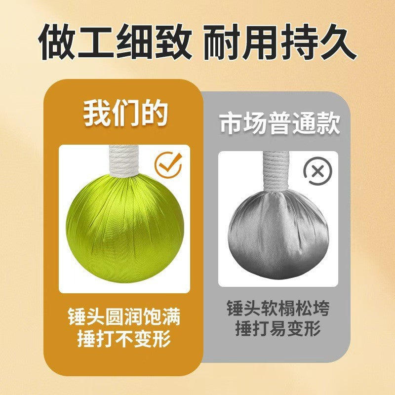 Wormwood Hammer Satin Wholesale Silk Gifts Moxibustion Hammer Moxa Products Gift Box Customized Wormwood Health Hammer Massage Hammer