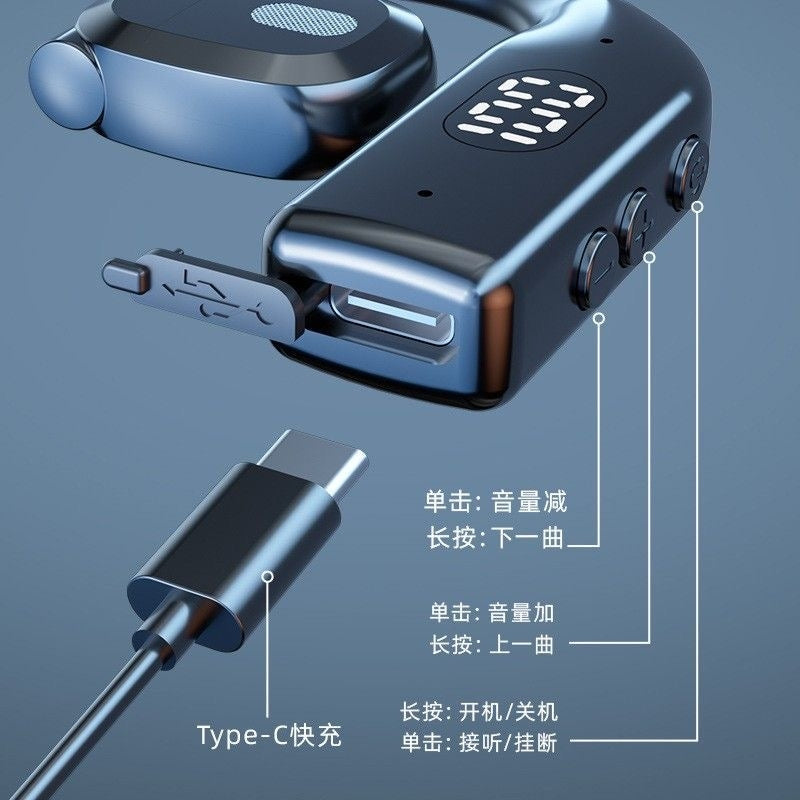 B02 Universal Ultra Bluetooth Headset Wireless New Men's and Women's Running Air Bone Conduction Dynamic Cycling Takeaway Super Long Battery Life