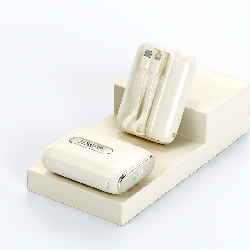 Gifts New model with its own cable 20,000 mAh large-capacity power bank super fast charging mobile phone outdoor mobile power supply