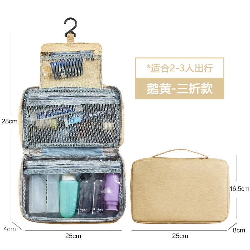 Business gifts Men's toiletry bag Portable travel storage bag Large capacity waterproof folding cosmetic bag Dry and wet separation