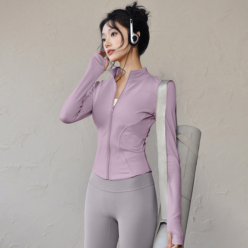 Giant Skinny Jacket Women's Lulu Yoga Suit Top Quick Drying Outdoor Sports Running Pilates Fitness Suit