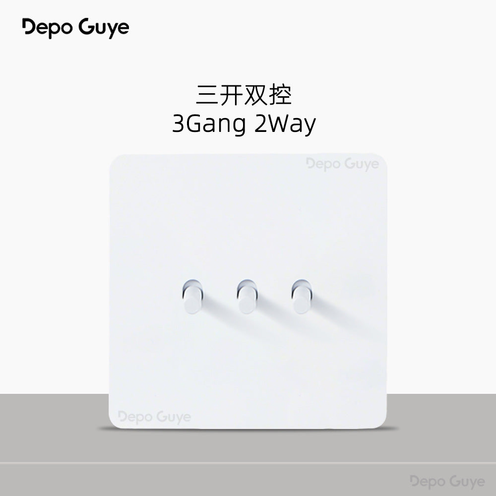 Foreign trade simple wind stainless steel switch panel 86 type concealed Hong Kong and Macao British standard European socket brass lever