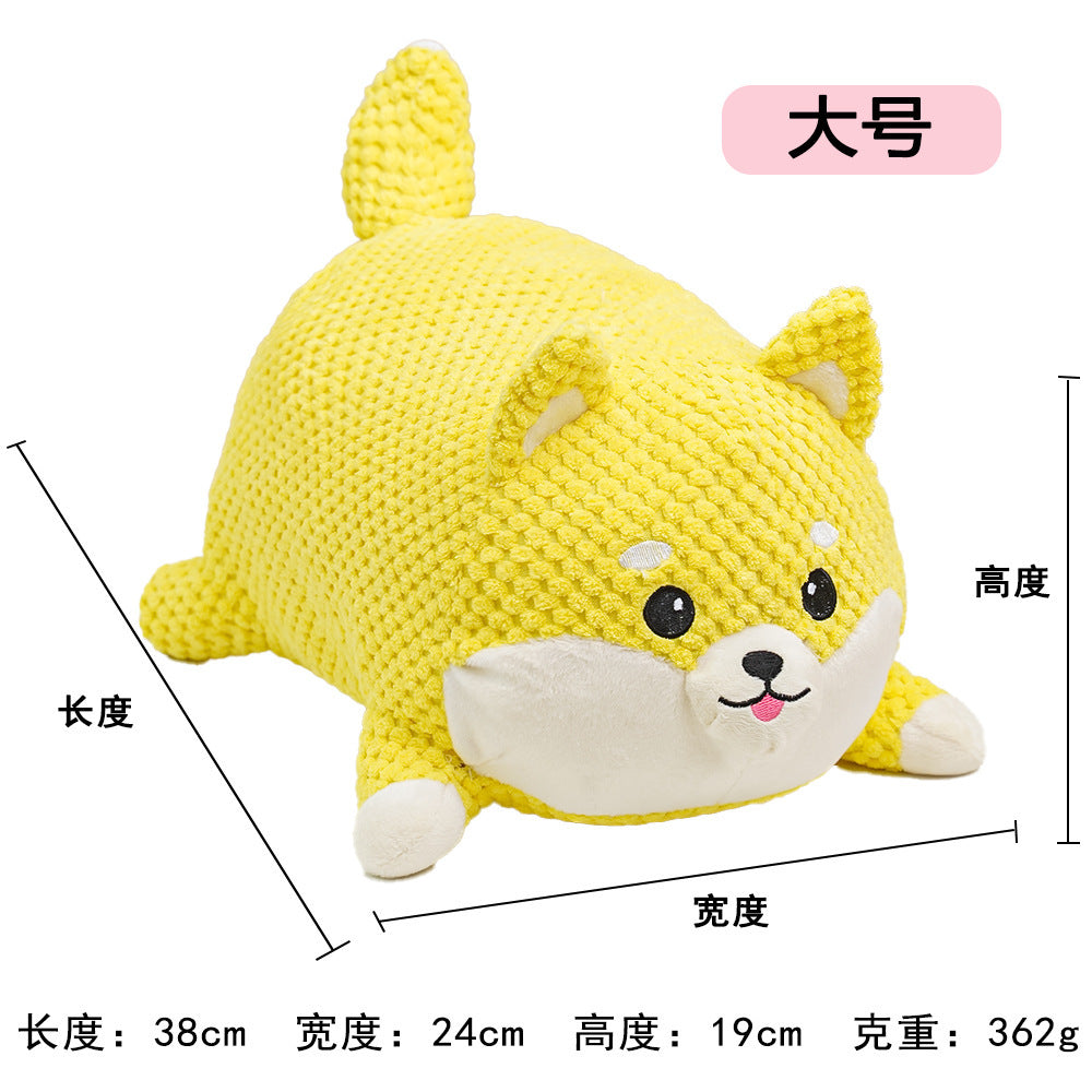 Plush dog French bulldog bite resistant ball rope sounding toy fruit cartoon animal cat cat pet supplies