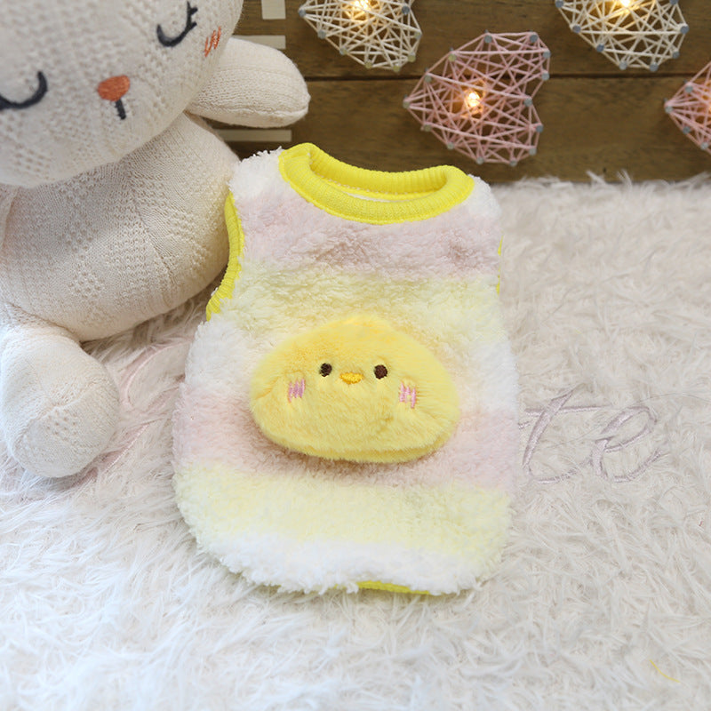 Petstyle glutinous rice dumplings milk dog clothes, cute fluffy puppy dog puppy kitten clothes, newborn cat