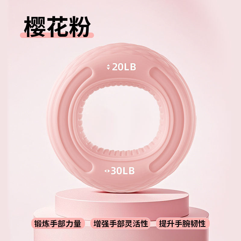 Double strength silicone grip ring exercise arm hand five finger strength rehabilitation flexible training grip ring