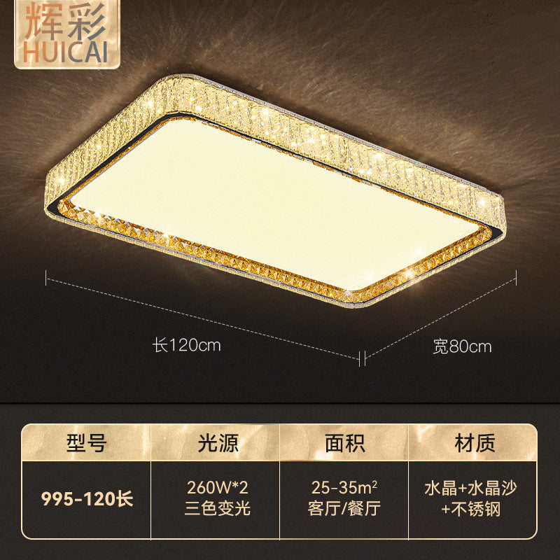 Crystal ceiling light full spectrum eye protection living room main light modern simple bedroom dining room whole house lighting package smart