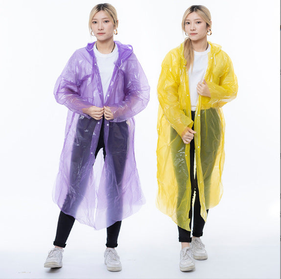 Disposable raincoat outdoor mountaineering portable travel raincoat thickened extra large portable raincoat spot supply
