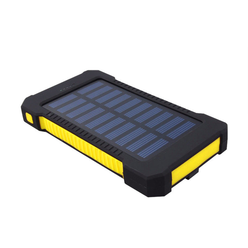 Cross-border portable solar power bank LED light 20000mAh ultra-thin outdoor mobile phone mobile power supply customization