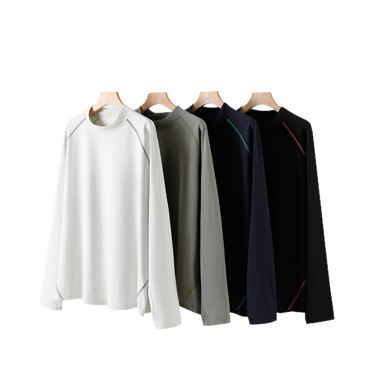 Outdoor running fitness sportswear moisture-absorbing quick-drying bottoming top men's and women's casual slim-fit crew neck long-sleeved t-shirt