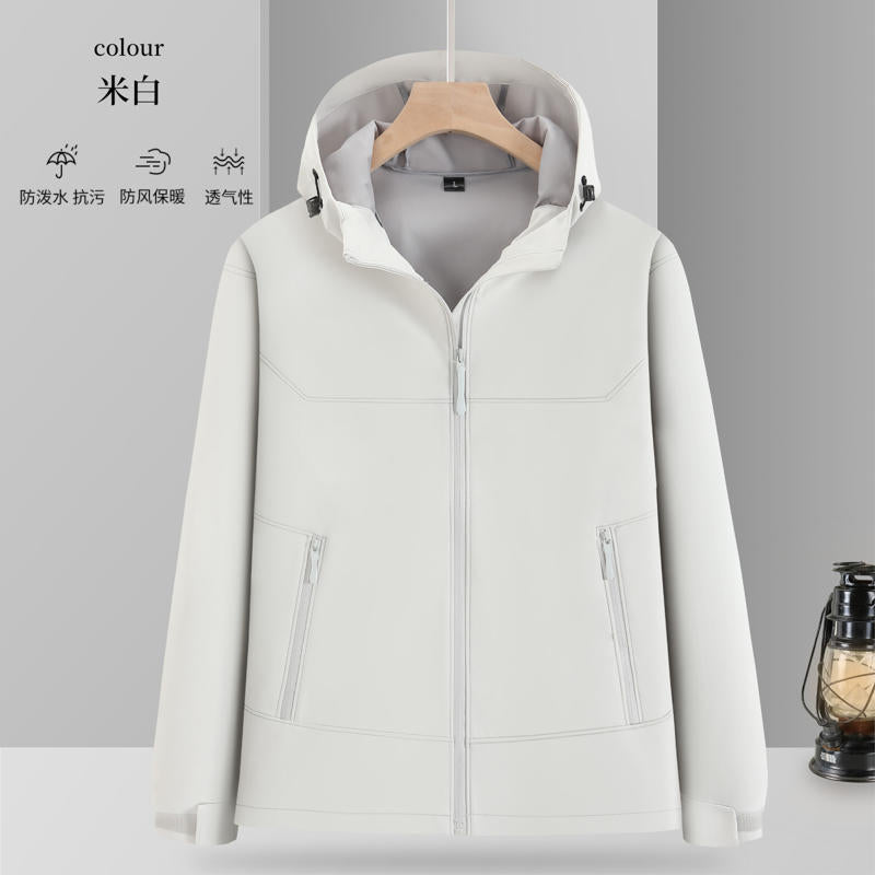 Customized outdoor jacket single-layer trench coat thin logo waterproof, windproof and breathable overalls tooling jacket