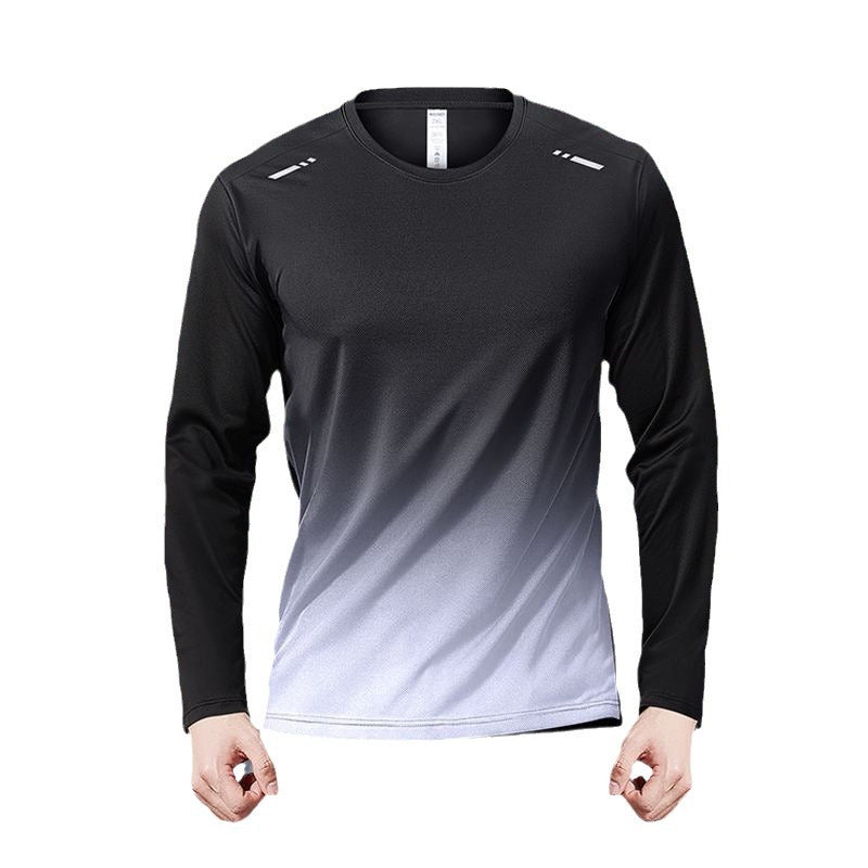 Sports quick-drying clothes long-sleeved t-shirt men's ice silk sunscreen summer thin breathable mountaineering running loose outdoor top
