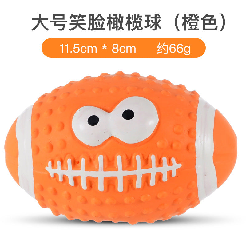 Wholesale Pet Latex Toys Filled Cotton Latex Rugby Football Volleyball Sound Dog Toys Pet Toys