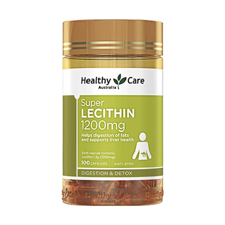 Australia imported Healthy Care Soybean Lecithin Soft Capsules 100 Capsules Vascular Scavenger Health Products hc