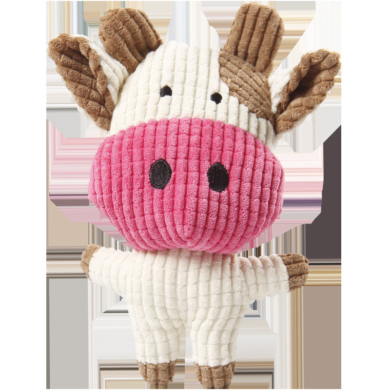 Pet Products Amazon Cats and Dogs Grinding Teeth Corn Fleece Sound Accompanied by a variety of cartoon plush toys in stock