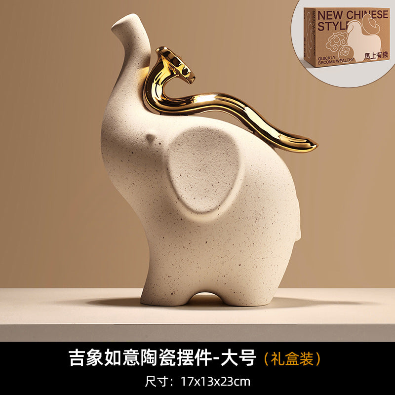 Bei Hanmei's new Chinese-style creative ornaments will be rich soon. Soft decoration, home furnishing entrance, living room desktop TV cabinet decoration