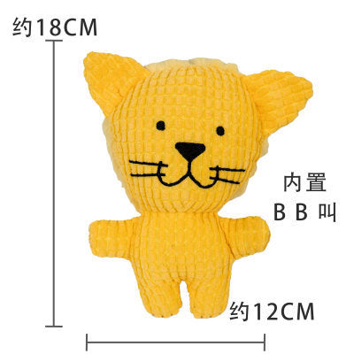 Plush dog French bulldog bite resistant ball rope sounding toy fruit cartoon animal cat cat pet supplies