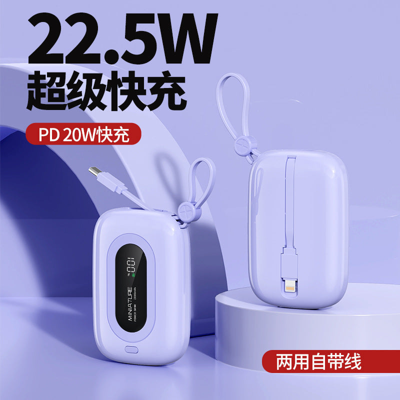 The new mobile phone power bank digital display mobile phone power bank 10,000mAh mini compact power bank can be boarded on the plane