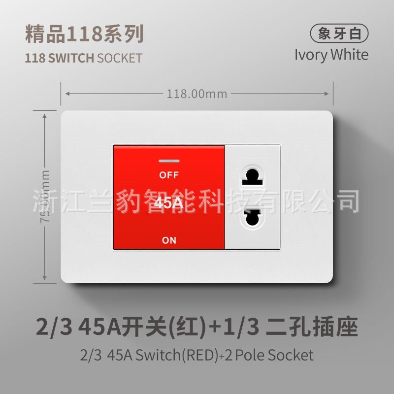 Thai American standard socket panel 118 type switch Italian American standard six-hole USB wall international multi-function three-hole Europe