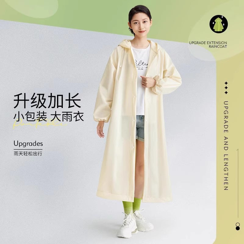 Raincoat Portable Adult One-piece Thickened Extended Outdoor Travel One-piece Raincoat Convenient
