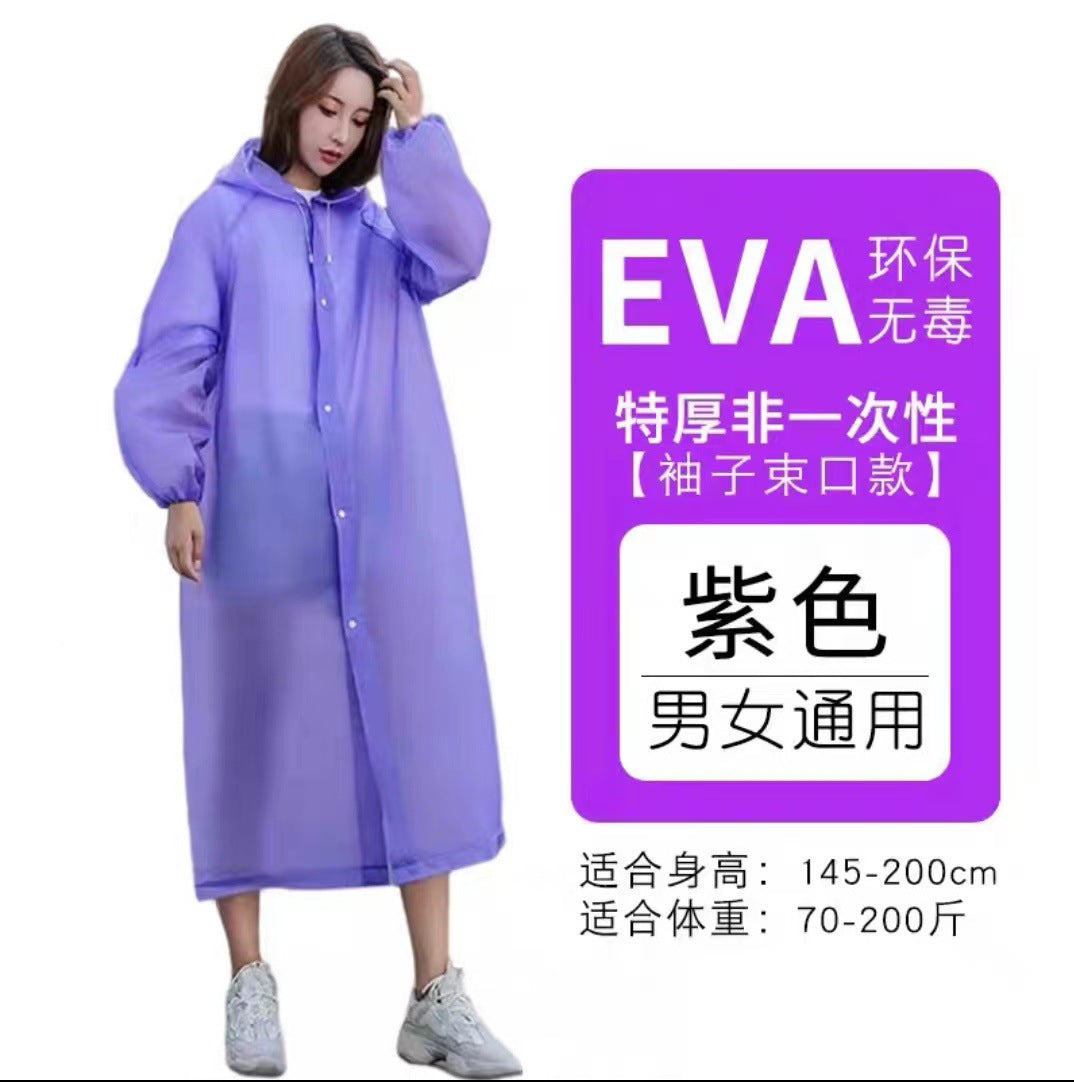 Non-disposable thickened outdoor travel adult poncho rafting EVA portable light men's and women's fashion, raincoat wholesale