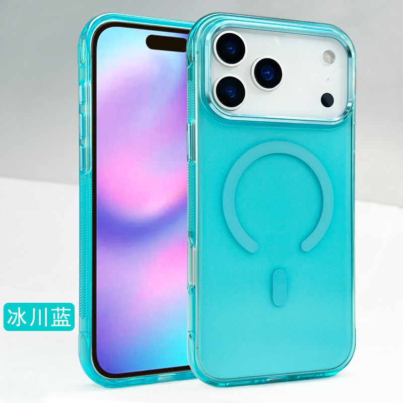 Applicable to Apple 17promax mobile phone case matte transparent iphone17Pro high-end magnetic mobile phone case